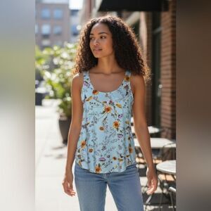 Dolan By Anthropologie Floral Sleeveless Tank Top